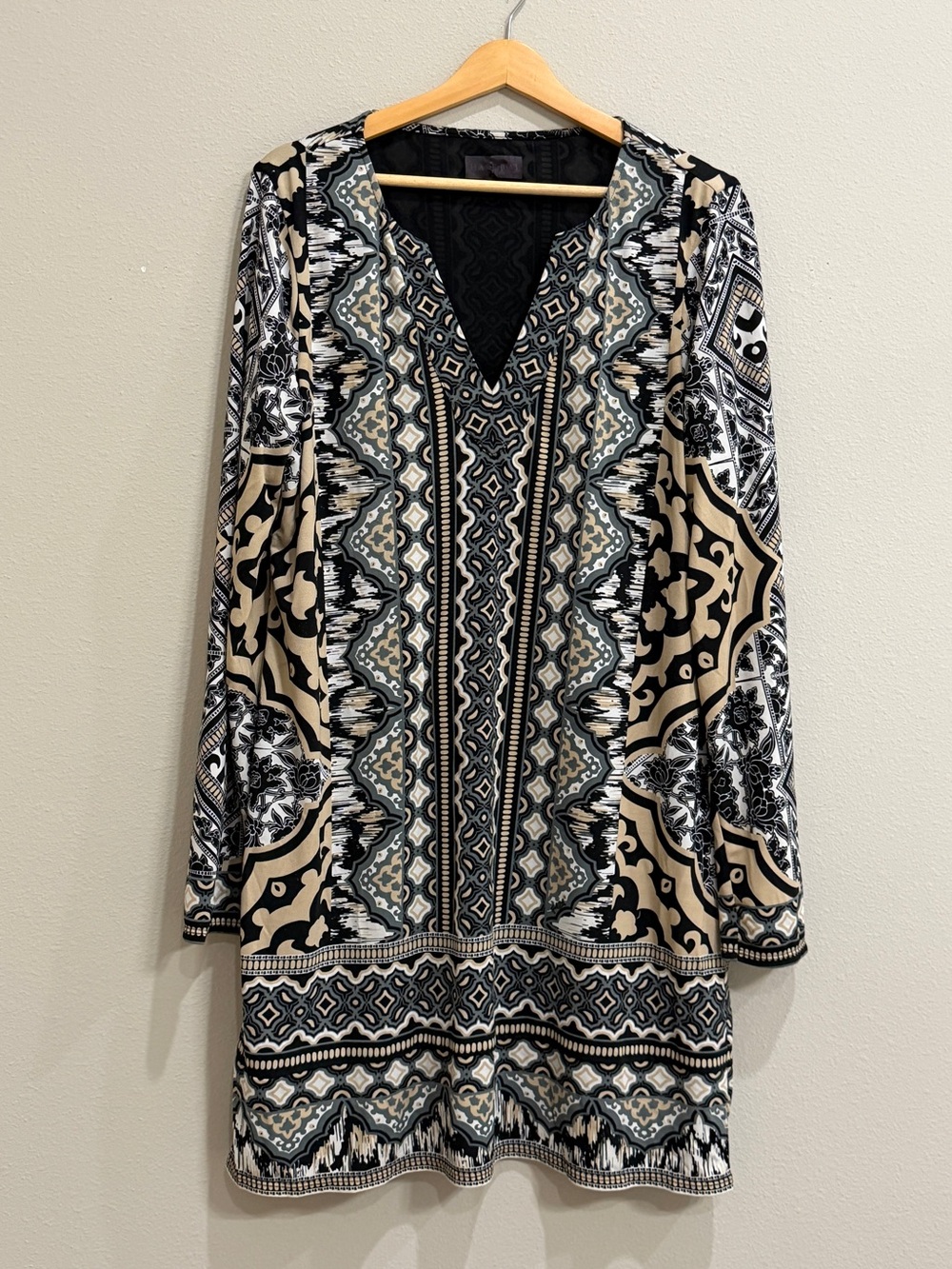 Hale Bob Long Sleeve Jersey Dress Size Large